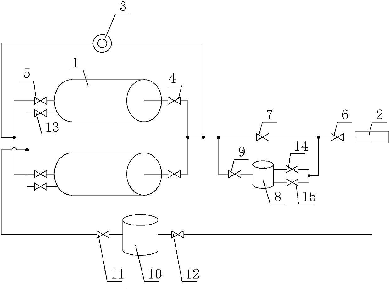 Supercritical CO2 anhydrous rotating warp beam horizontal type dyeing kettle and dyeing system thereof