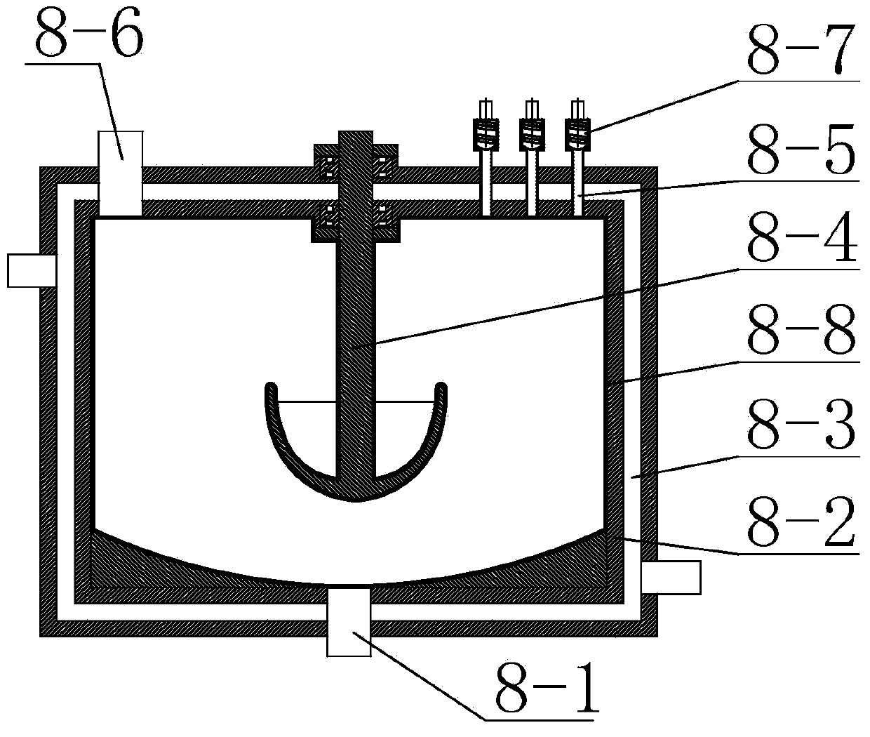 Supercritical CO2 anhydrous rotating warp beam horizontal type dyeing kettle and dyeing system thereof