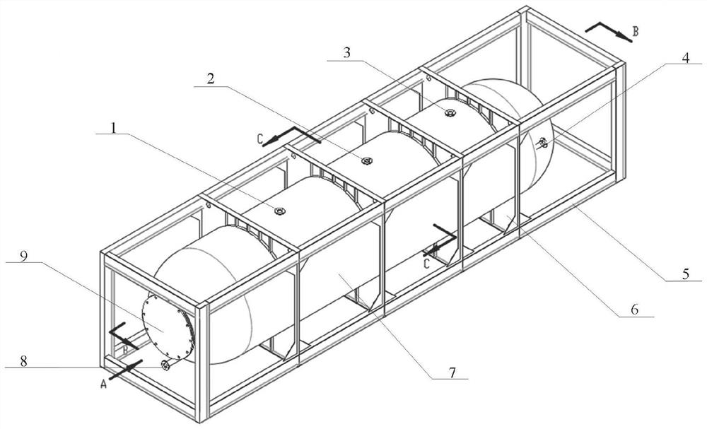 Underwater flexible storage device and use method