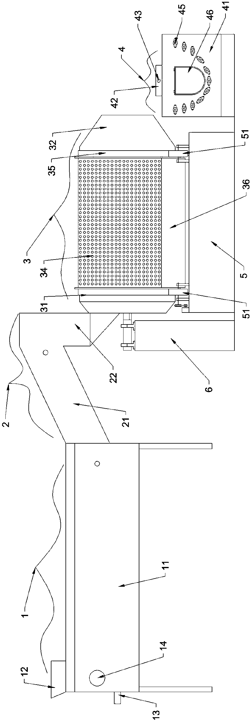 Endothelium peeling system and method for chestnut shell removal production line