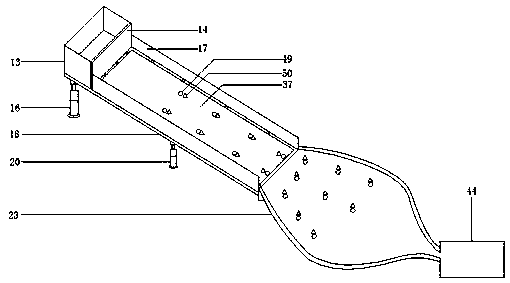 Debris flow dam breach simulation experimental device under different gully bed forms