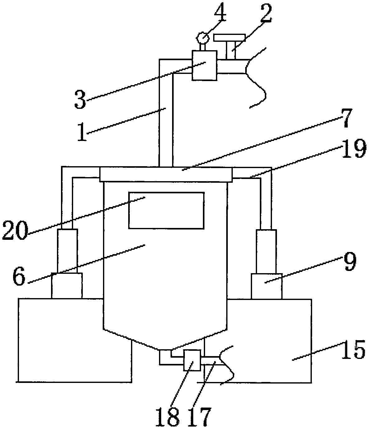 Efficient filter device capable of being cleaned conveniently for paint production