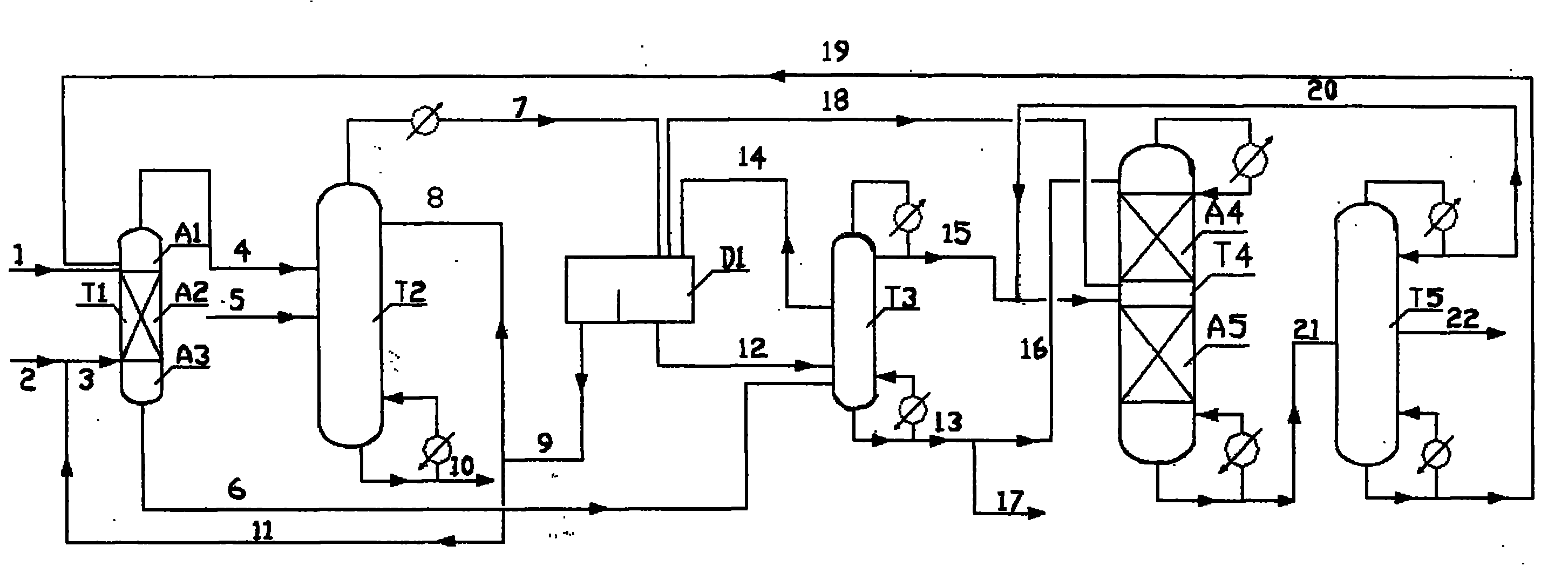 Method for processing solvent and byproducts in aromatic carboxylic acid production