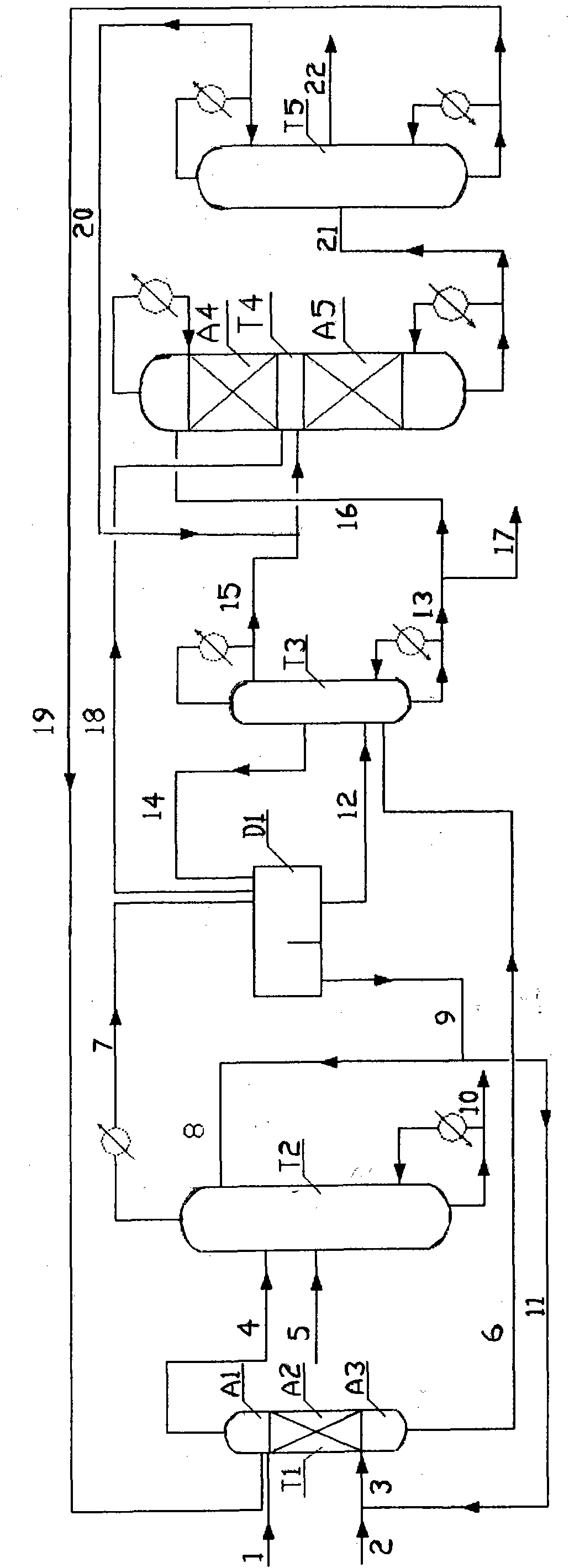 Method for processing solvent and byproducts in aromatic carboxylic acid production