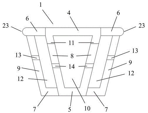 Spatial crossed and embedded ecological building block retaining wall and construction method thereof