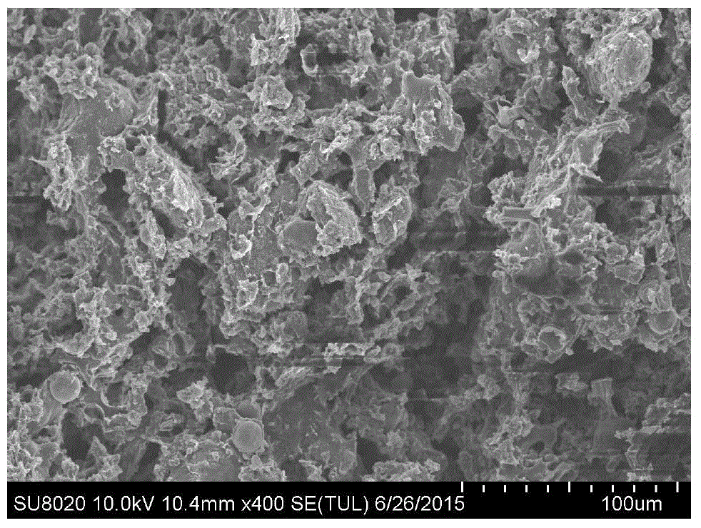 Light, conducting and shielding composite material and preparation method thereof