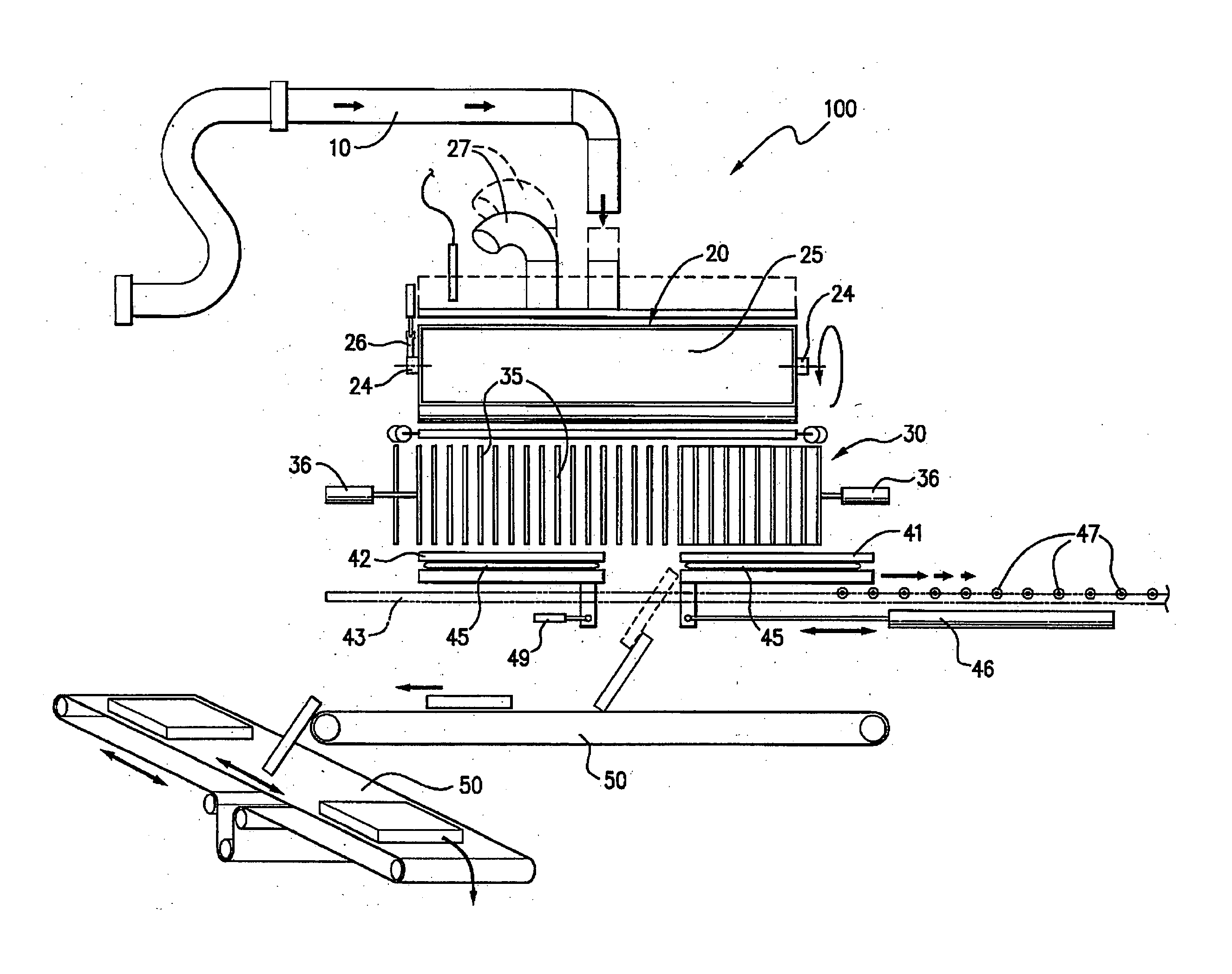 Automated unloading bare block plate freezer system