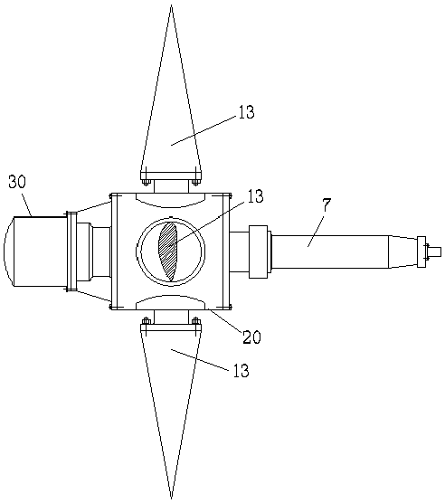 Horizontal axis ocean current energy generator variable pitch device and horizontal axis ocean current energy generator