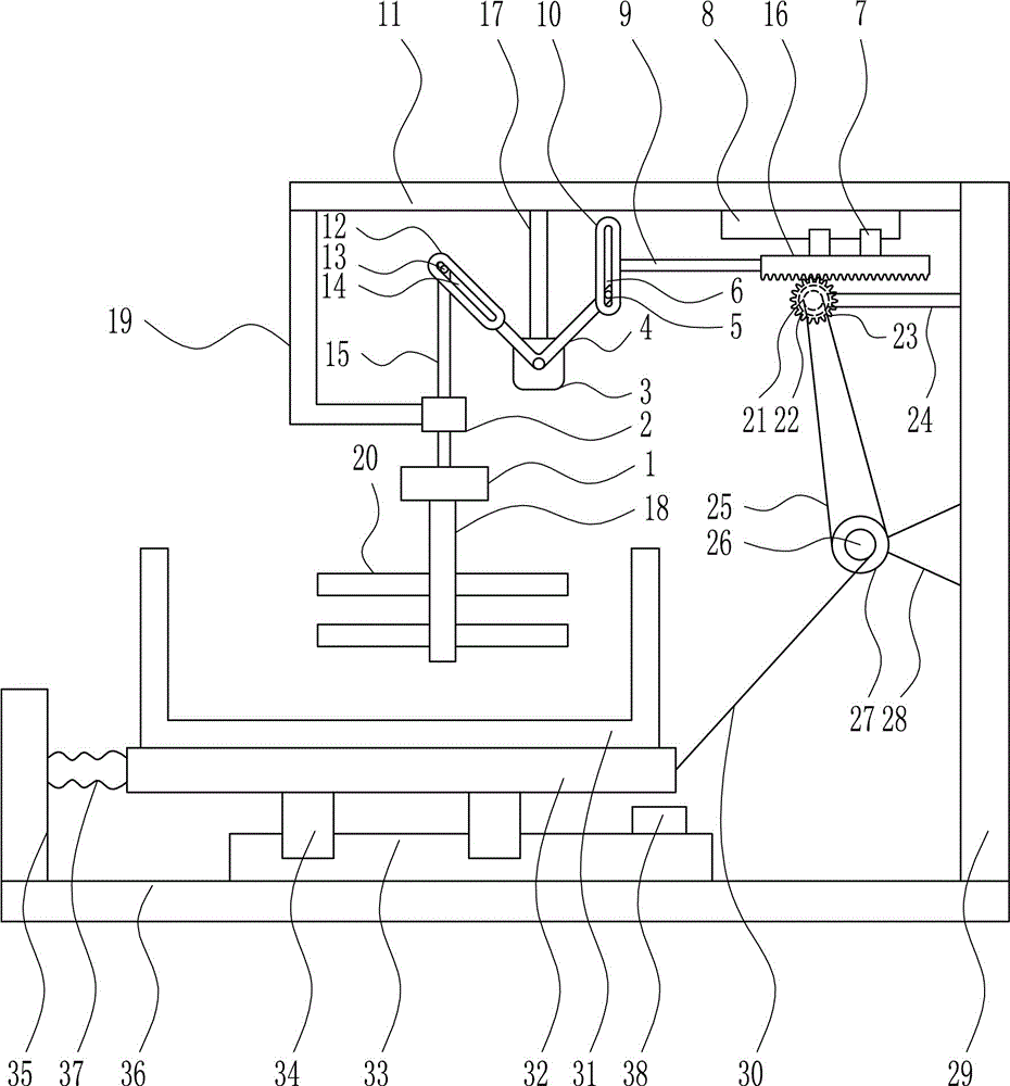 Efficient stirring device for aerated concrete