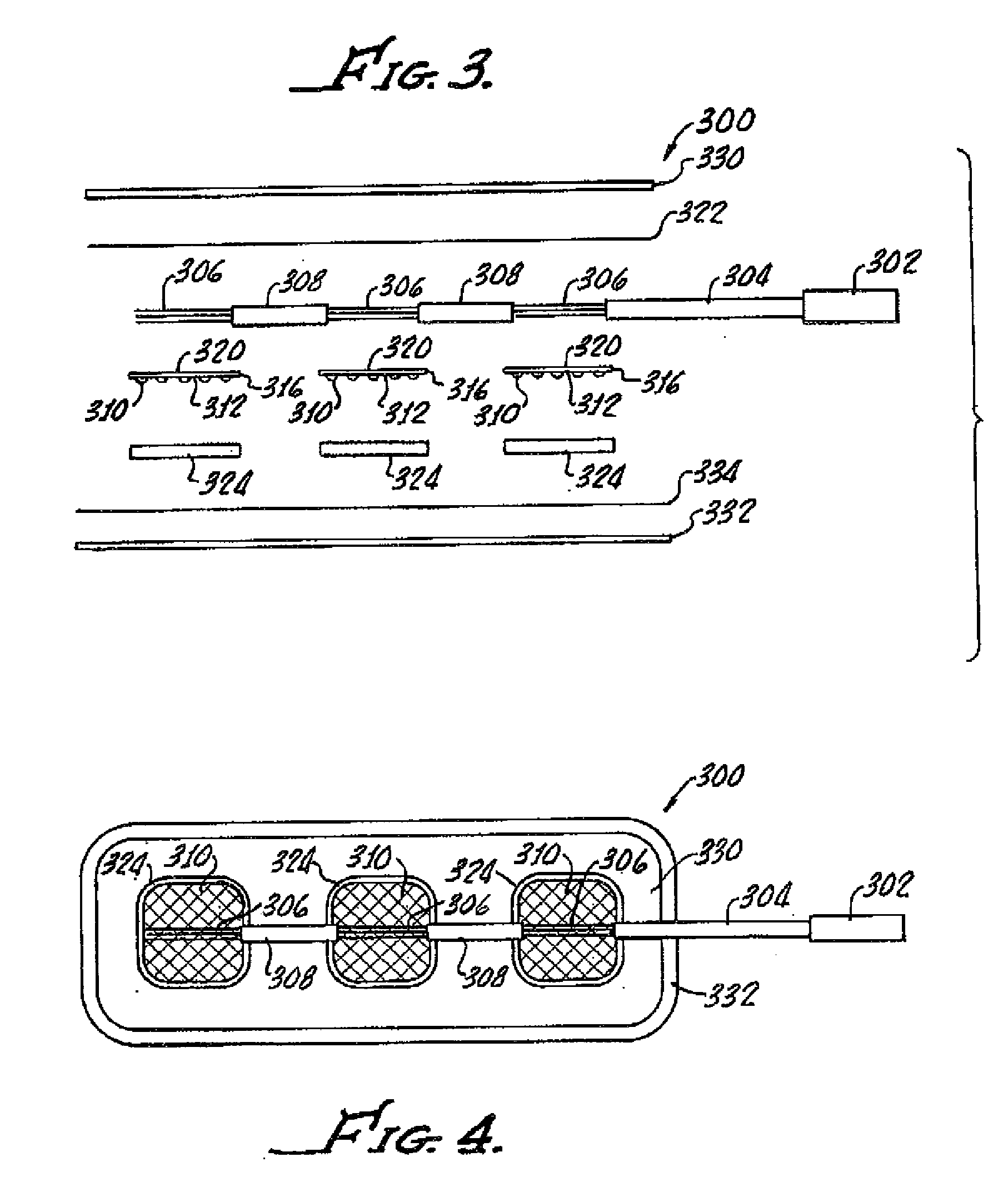 Multi-electrode strung on a common connector