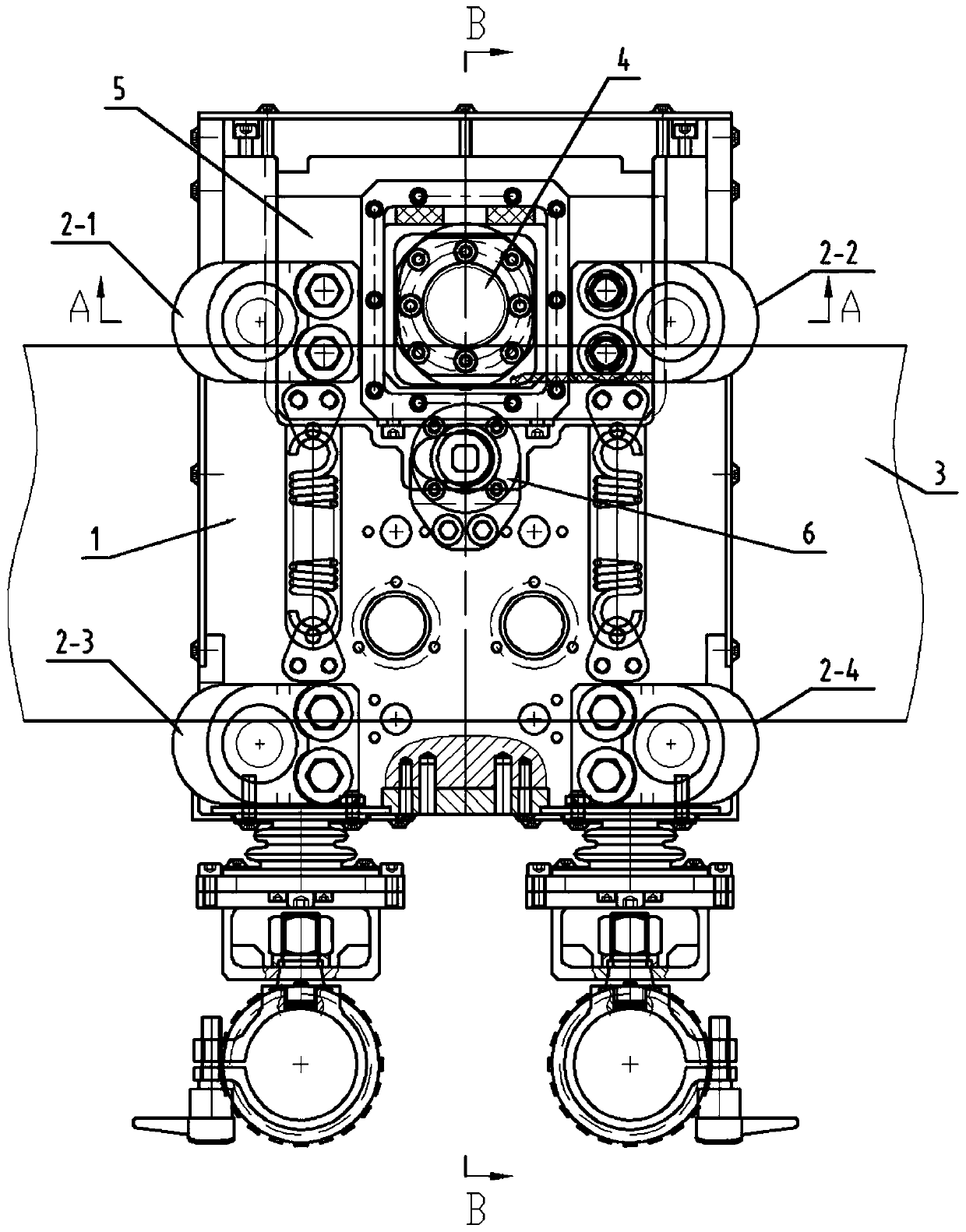 Side-driving-type all-position automatic welding trolley traveling mechanism for pipeline