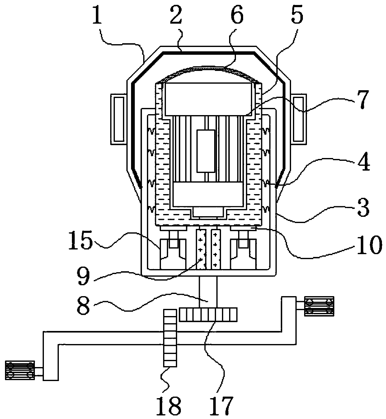 A mounting structure for a central motor of an electric bicycle