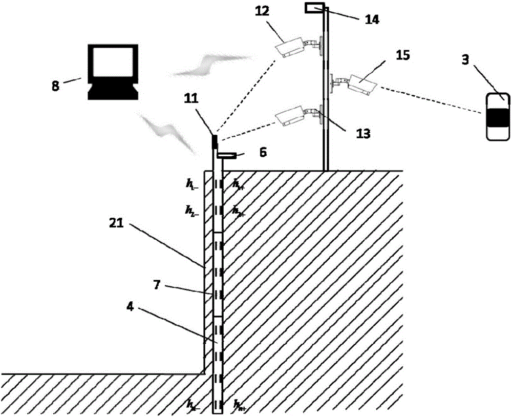 Monitoring device and method for horizontal displacement and vertical sedimentation of foundation pit deep layer