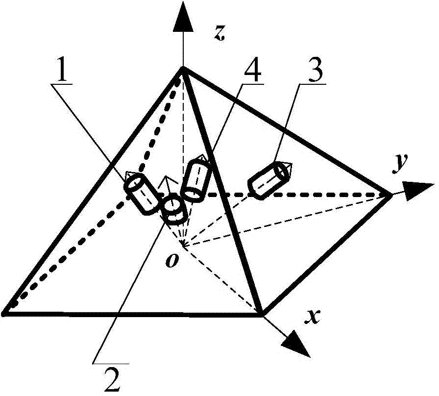 Symmetric diagonal configuration method based on pentahedron