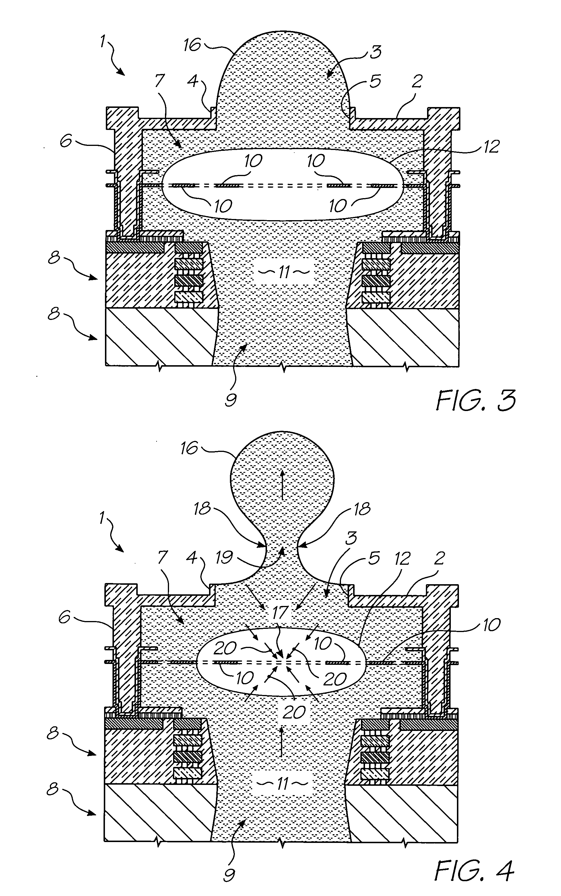 Inkjet printhead with deep reverse etch in integrated circuit wafer