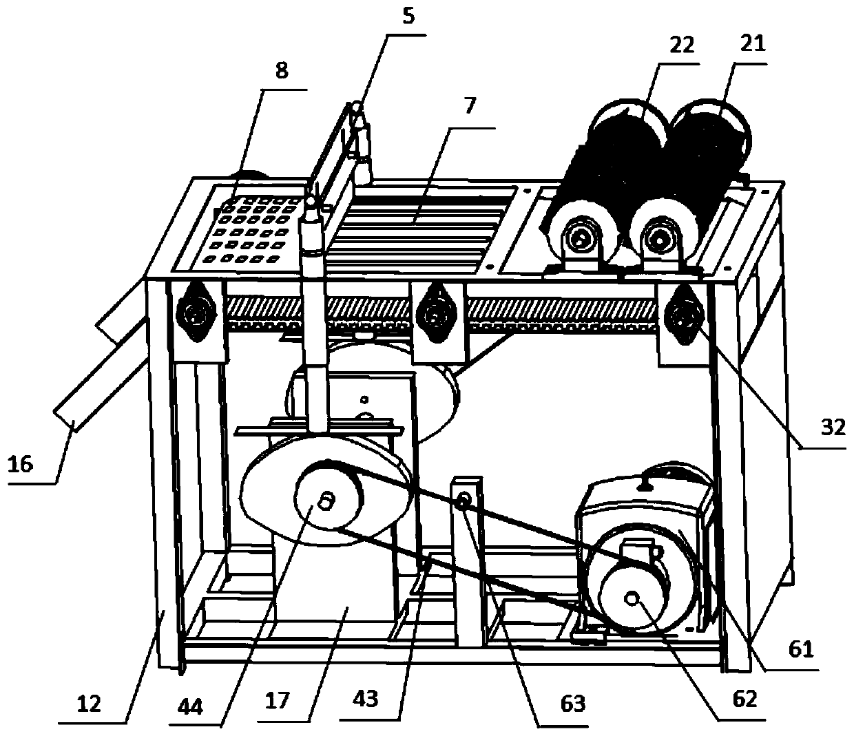 A regular shape crushing and cutting device for waste power battery inner core