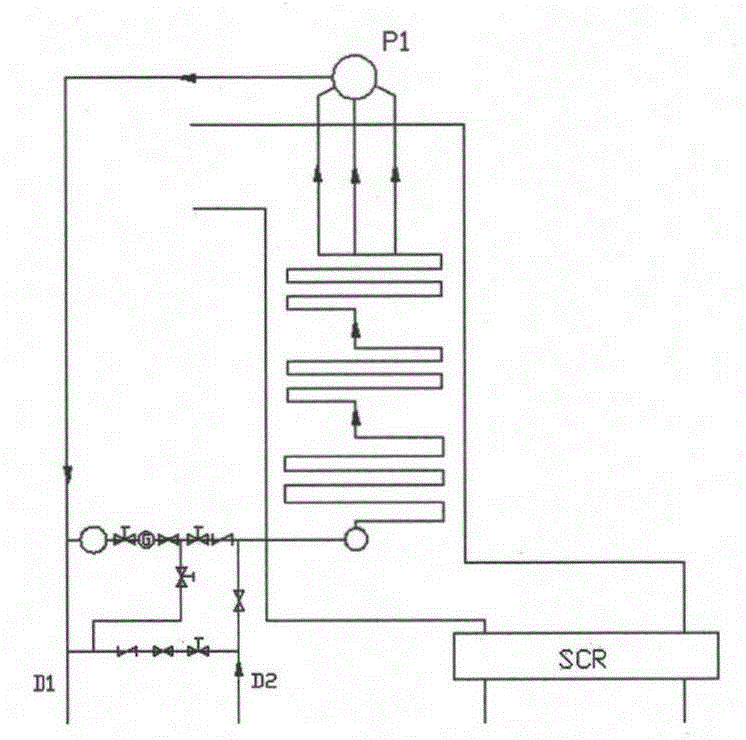 A water supply replacement economizer system for full operation of denitrification equipment