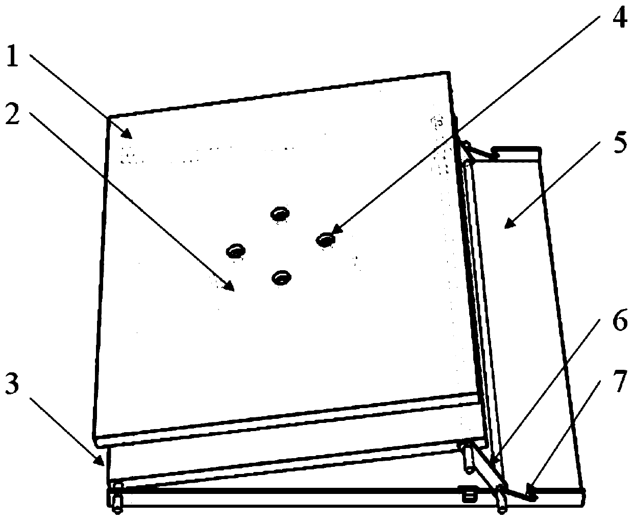 Variable inclination angle standing balance analysis system based on visual feedback, and method