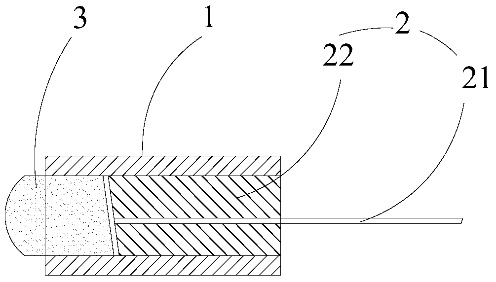 A collimator and in-line polarizer including the collimator