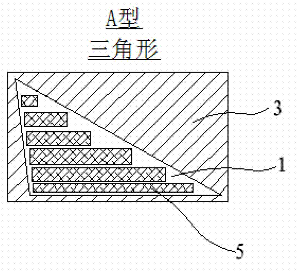 Nesting method of irregular residual material