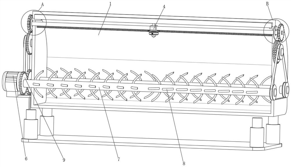 Garbage mixing system device and garbage treatment device equipped with the device