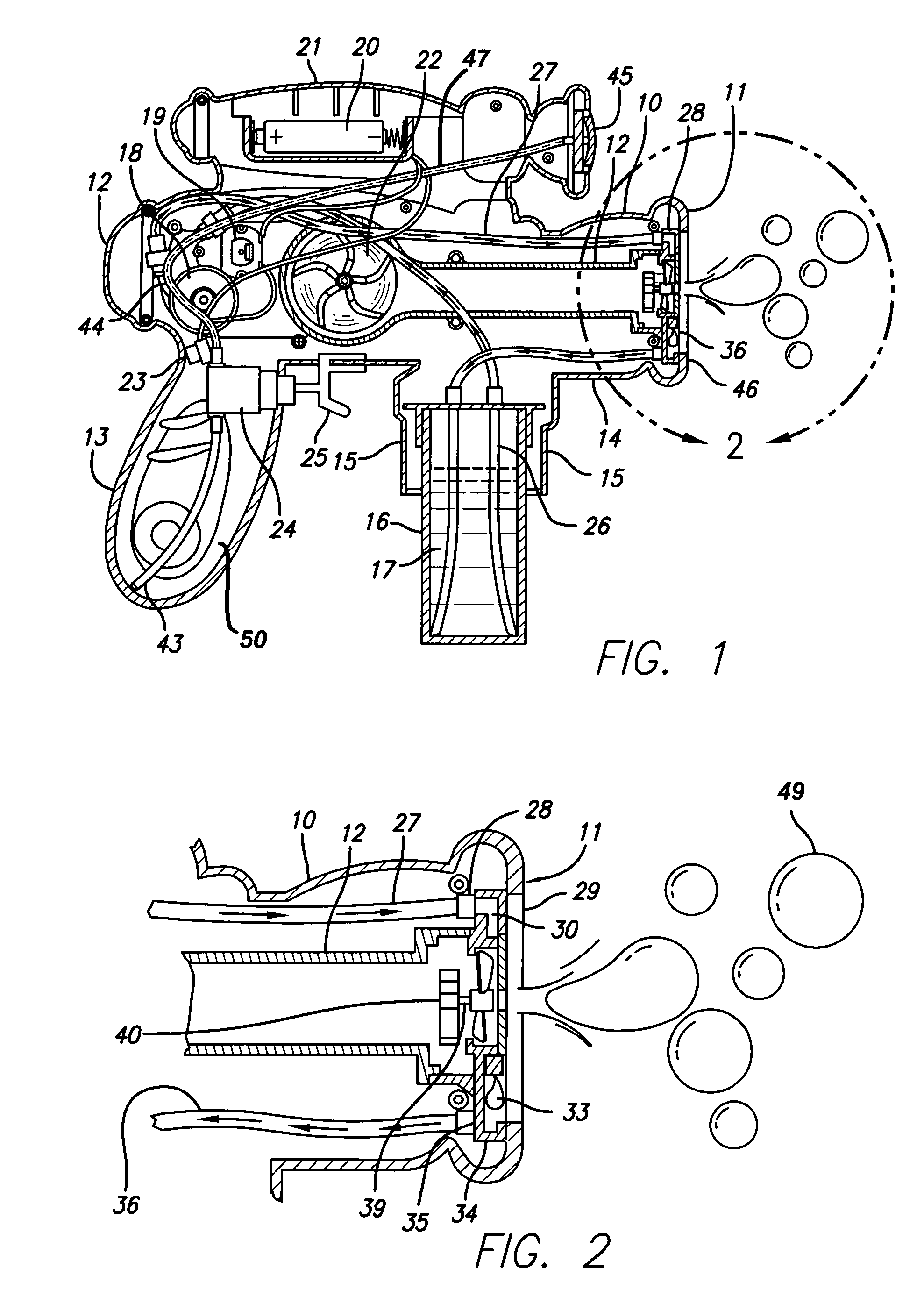 Toy for producing bubbles