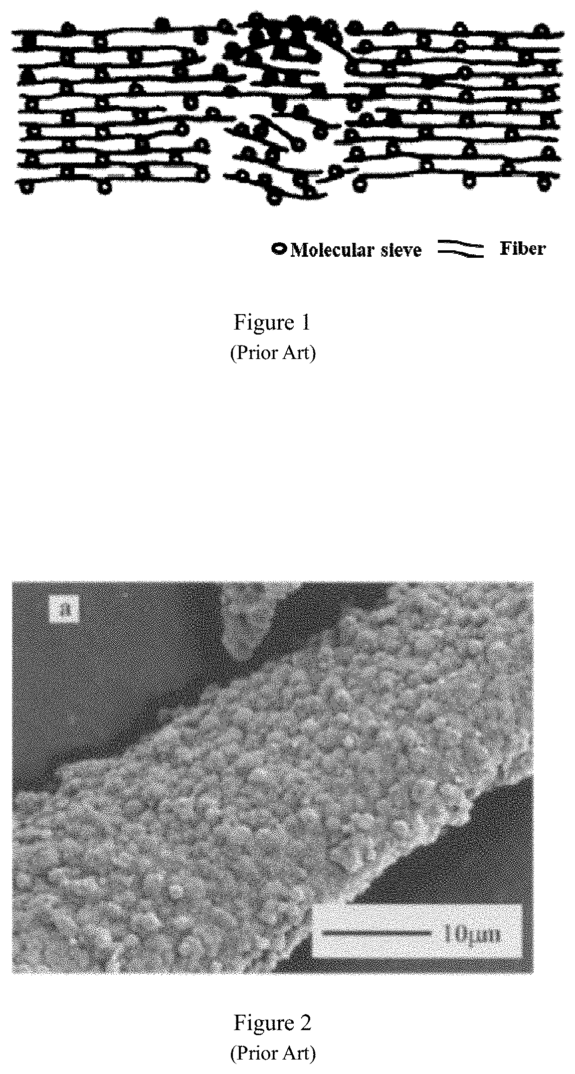 Molecular sieve/fiber composite material and preparation method thereof