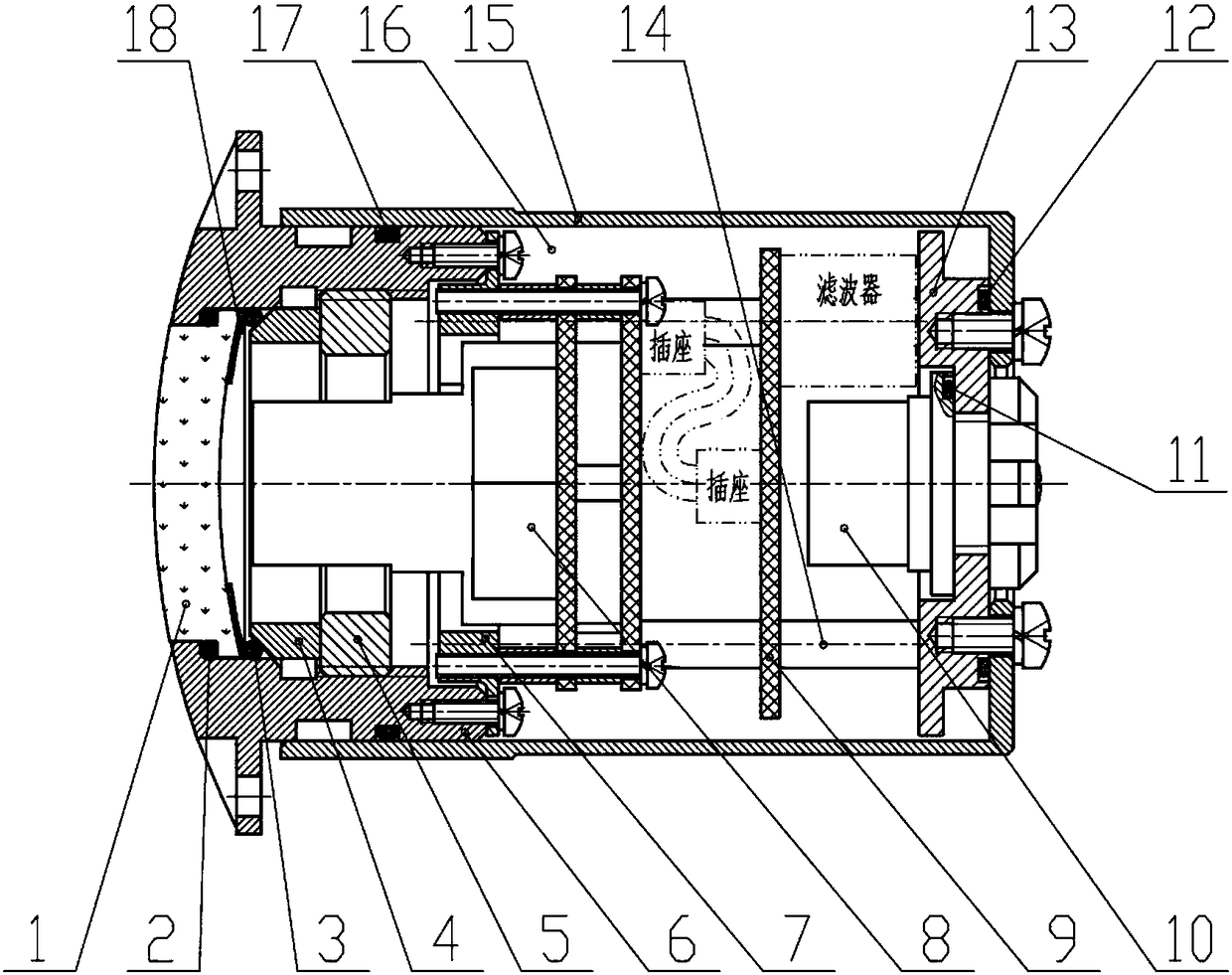 Airborne camera structure