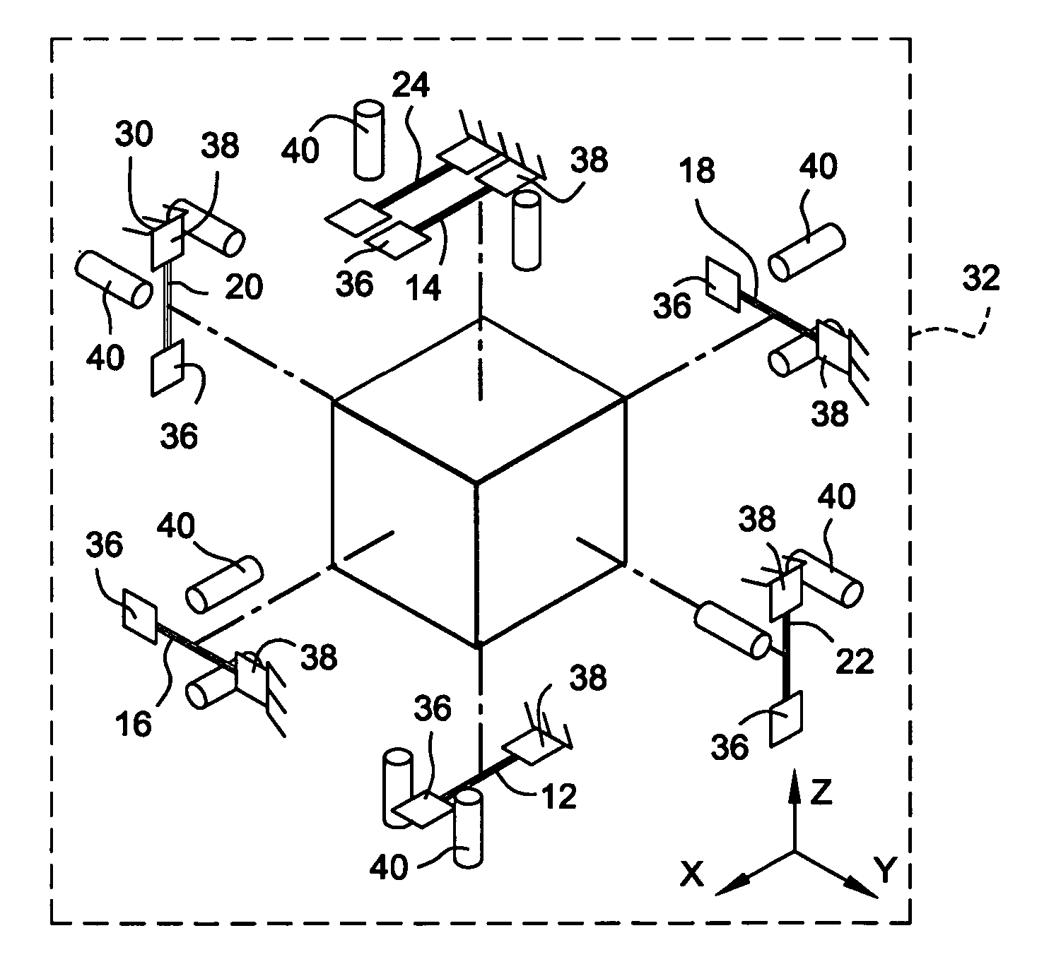 Three axis accelerometer with variable axis sensitivity