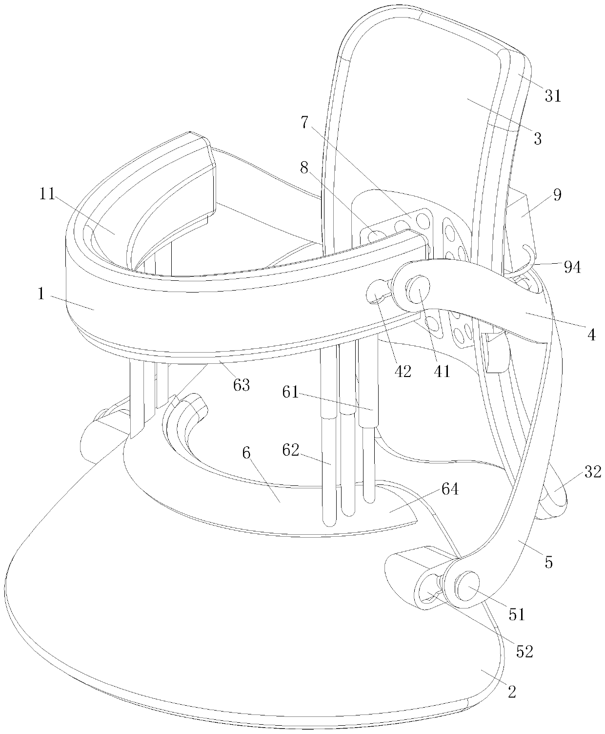 Neck stretching device capable of performing related pressing