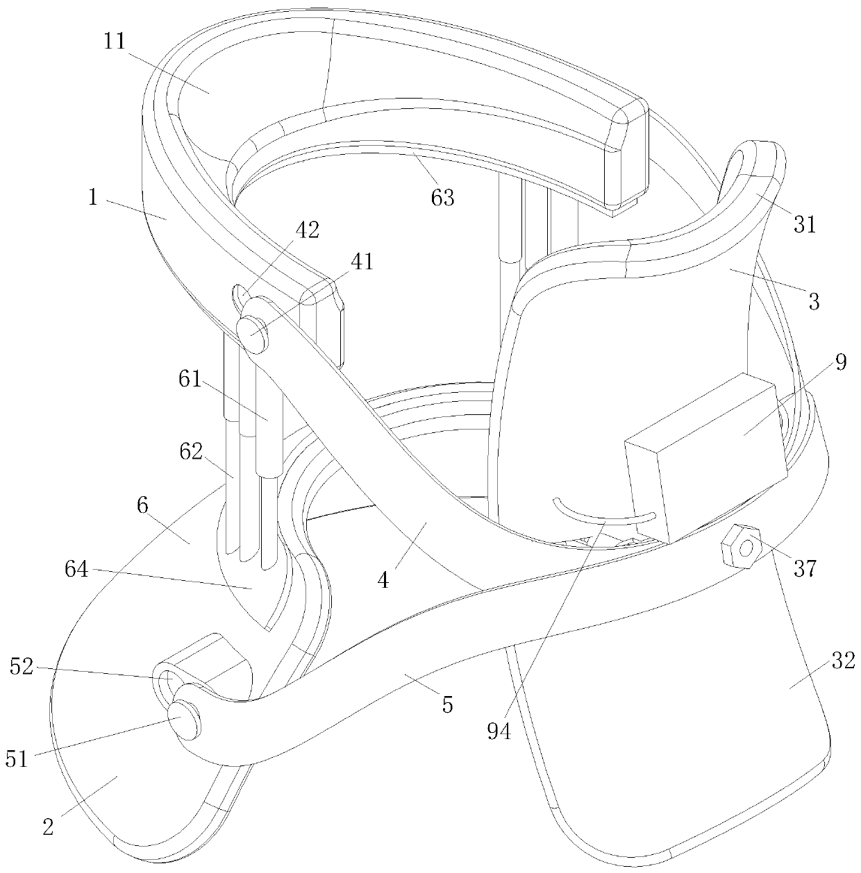 Neck stretching device capable of performing related pressing