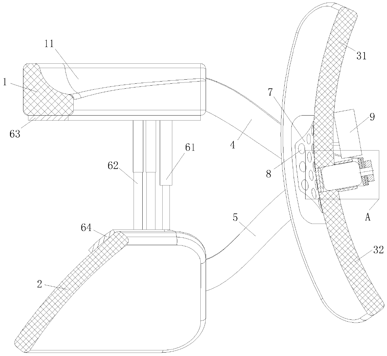 Neck stretching device capable of performing related pressing