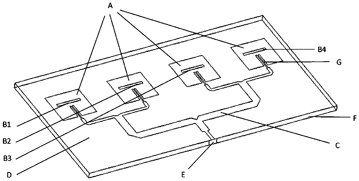 Bandwidth improved four-unit microstrip array antenna