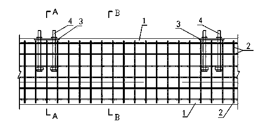 Construction method of large bridge steel guardrail concrete base