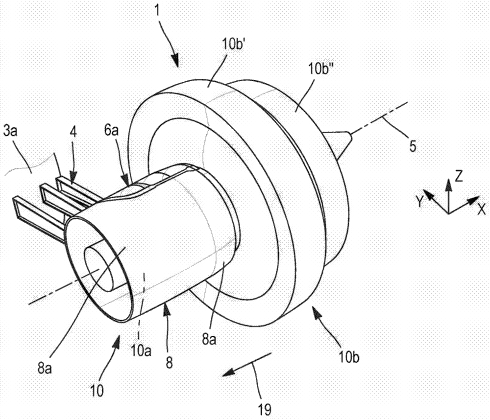 Assembly for aircraft, and aircraft