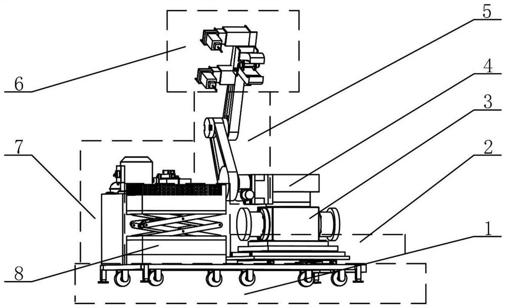 Mechanical arm type pipe erecting machine for coal mine fully-mechanized excavation