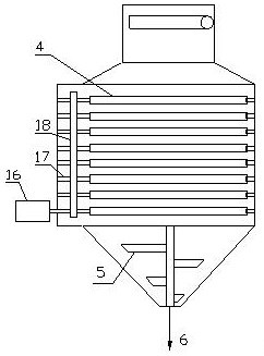 A continuous quenching device for insoluble sulfur