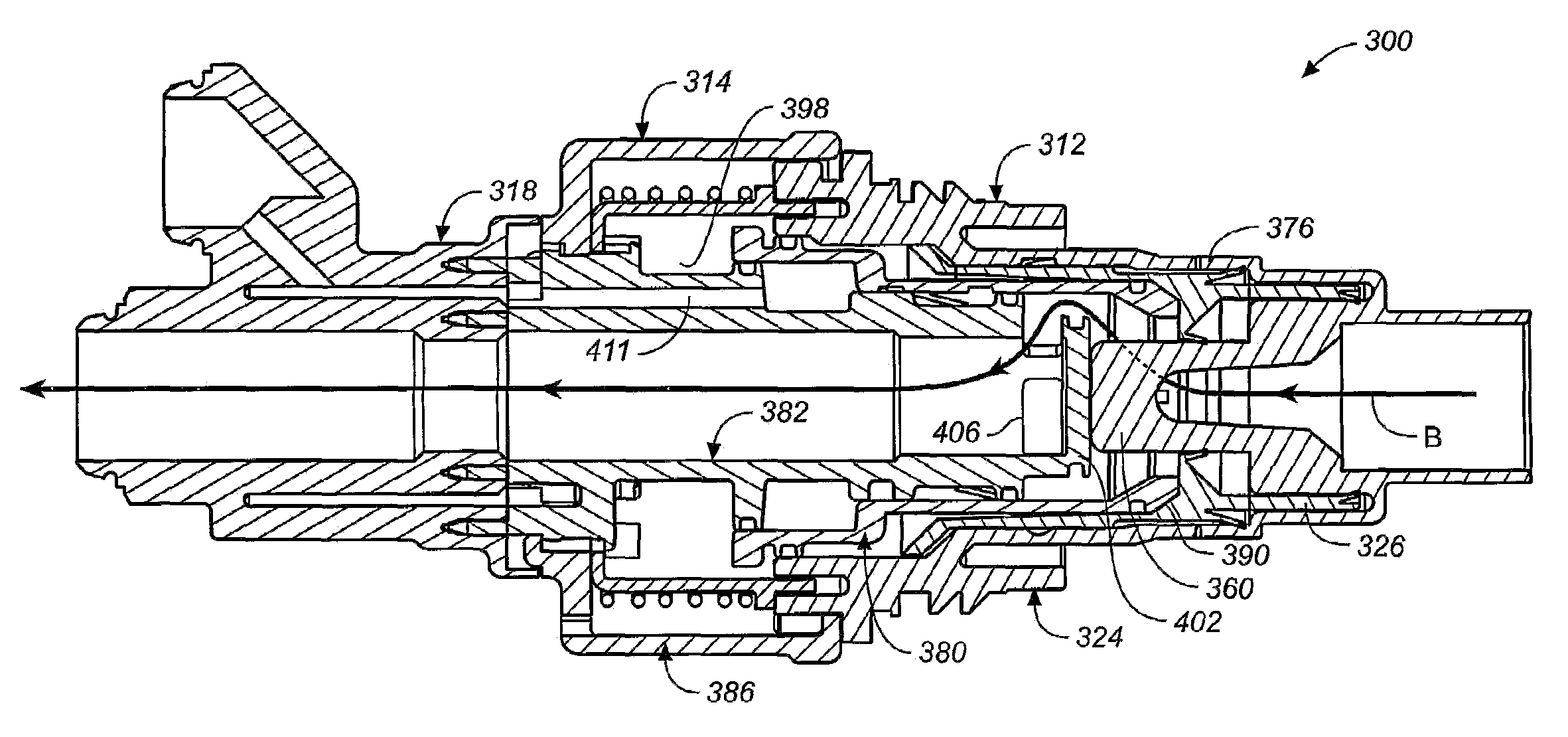 Connect/disconnect coupling for a container