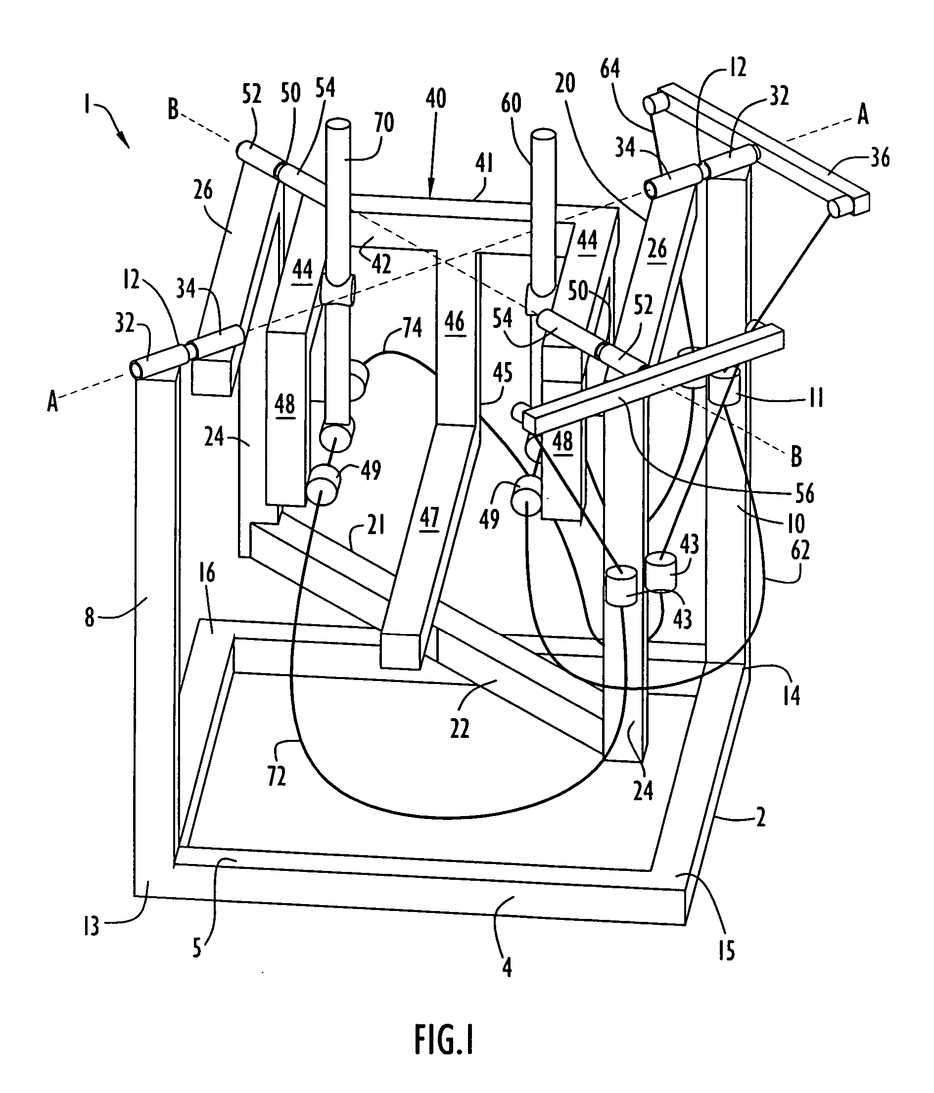 Motion platform system and method of rotating a motion platform about plural axes