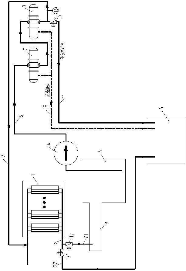 Process for reducing ultrafiltration self-use water rate and improving recovery rate of produced water