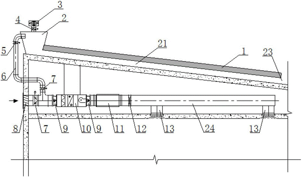 Pitched roof photovoltaic efficiency-improving and fresh air preheating system