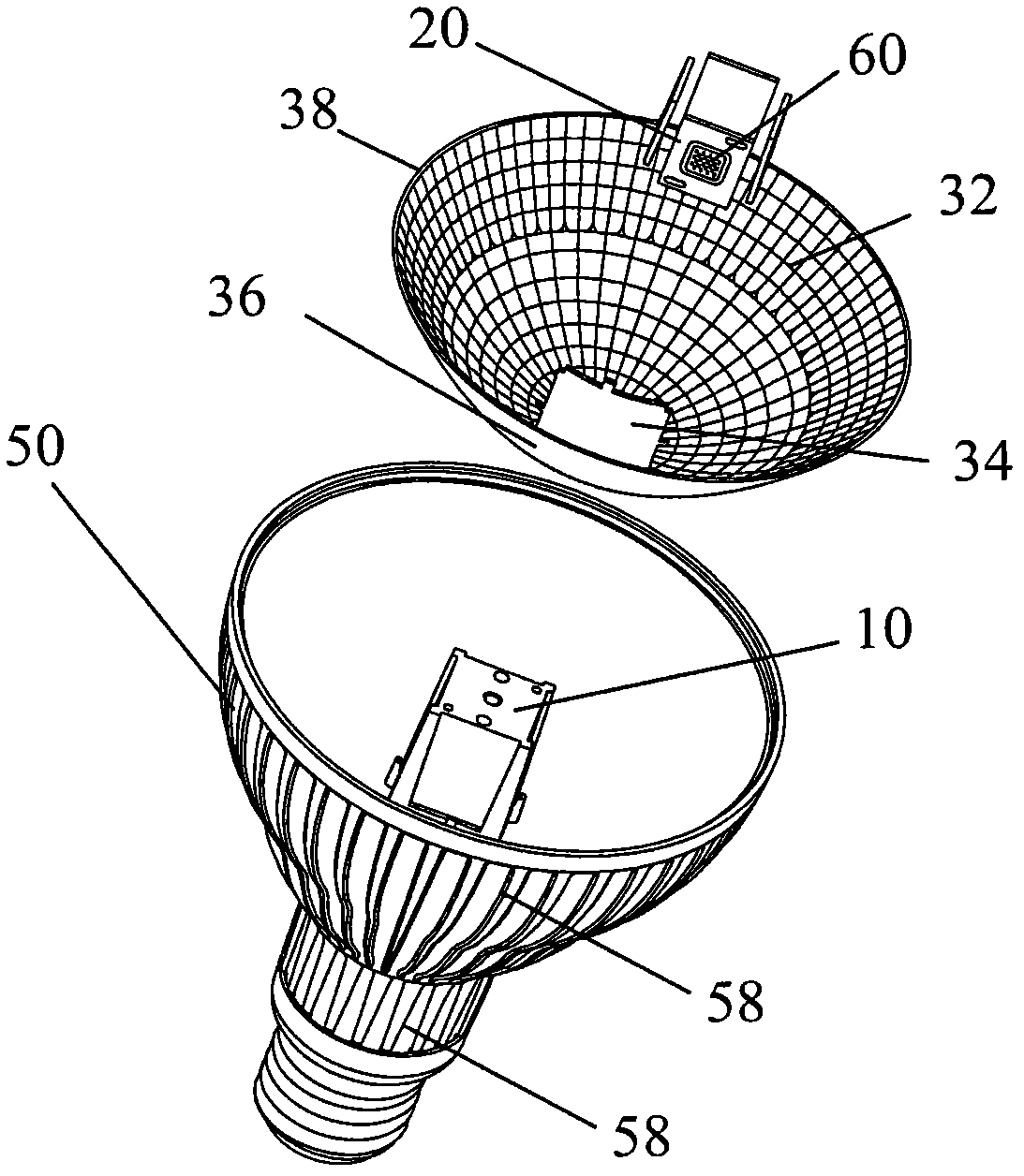 LED (light emitting diode) reflecting lamp