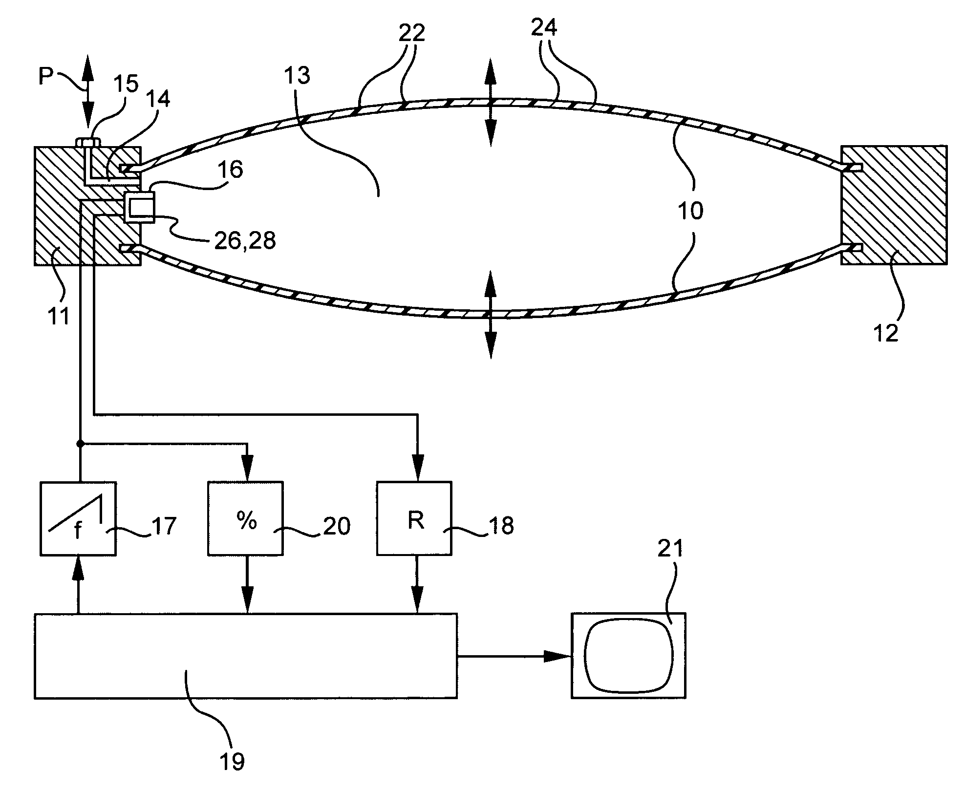 Contractile unit having a position sensor means