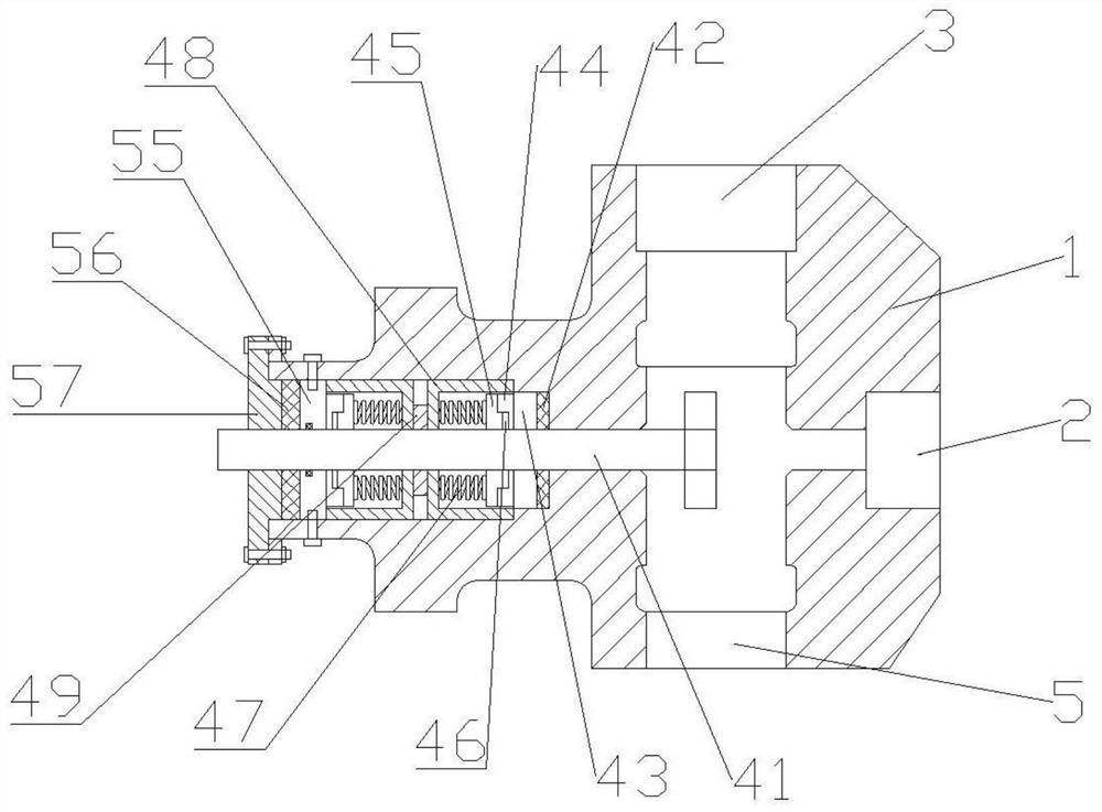 A sealing structure for the hydraulic end plunger hole of a fracturing pump