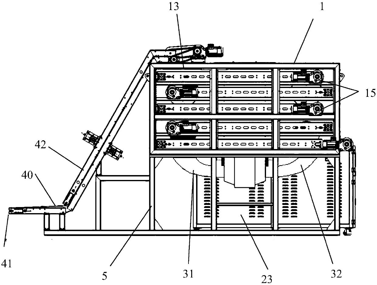 Rubber sheet cooling device with mesh belt type sealing internal circulation