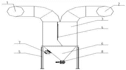 Spark collector with water-cooling plate having functions of long service life and dust removal