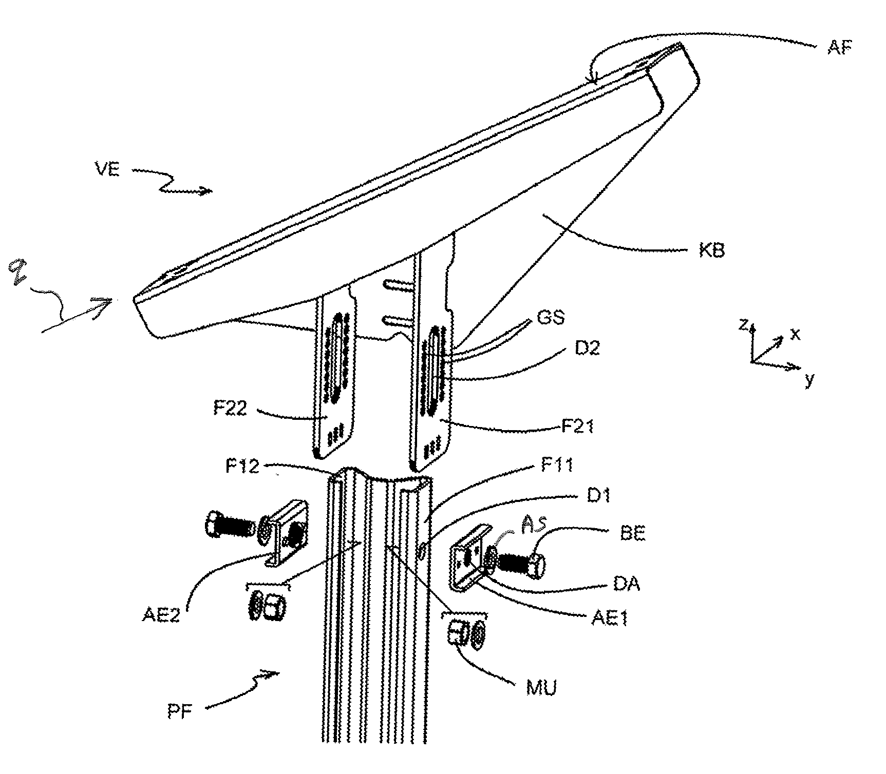 Support arrangement for solar modules