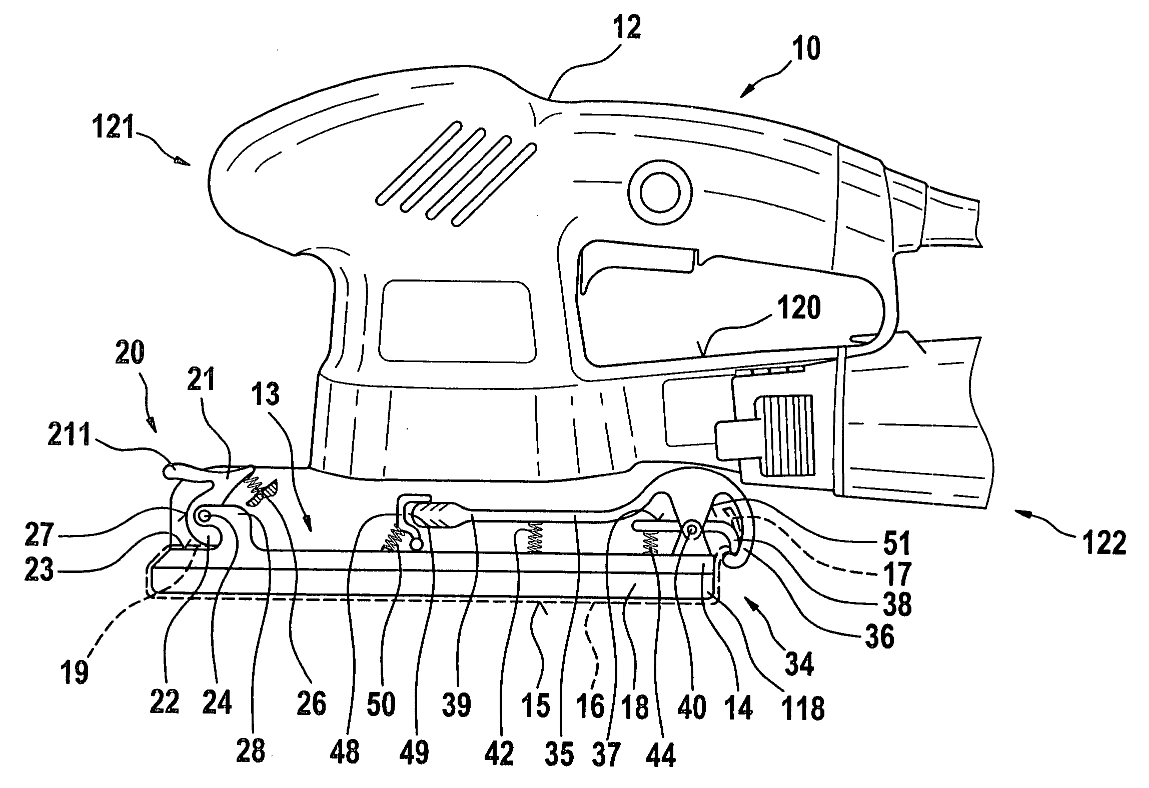 Manual sanding machine tool