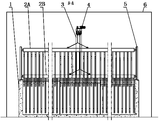 Processing technology and device for immersing lifting circulation type biofilm filter tank