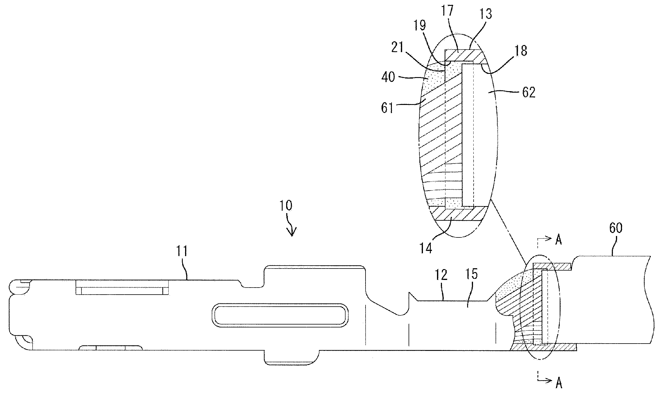 Terminal fitting and a method for forming a fluid-proof terminated wire assembly